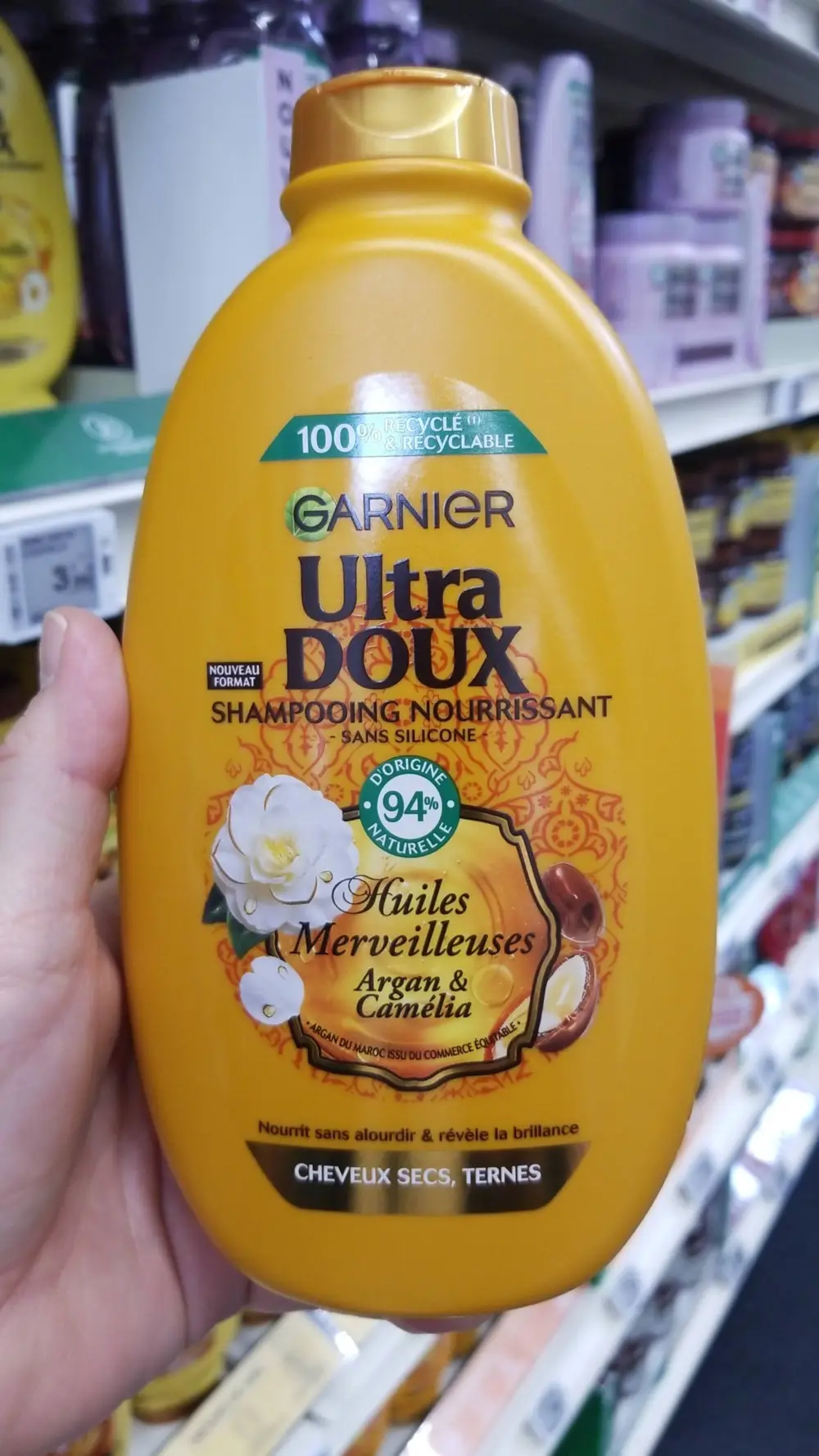Shampoing nourrissant sans silicone